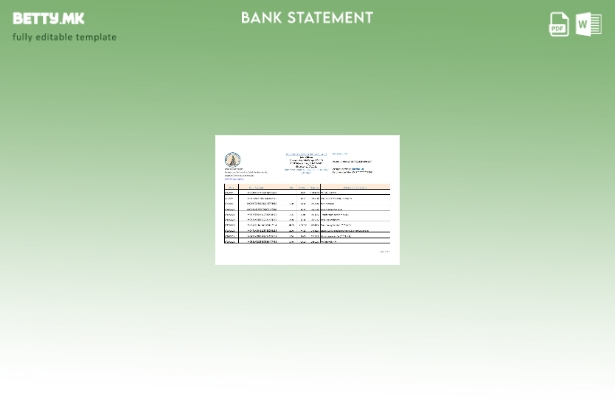 модерен стил Guatemala Banco de Guatemala извод од банкарски ексел шаблон
